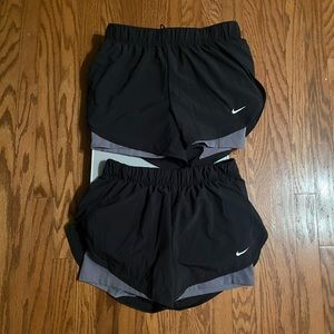 2 pairs of Nike dri fit shorts
